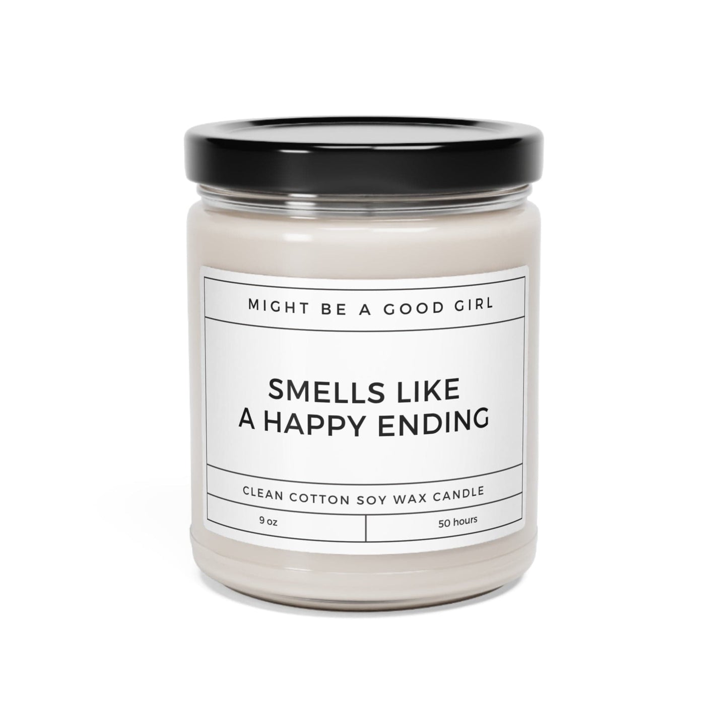 Printify Home Decor Clean Cotton / 9oz Smells Like A Happy Ending Scented Candle