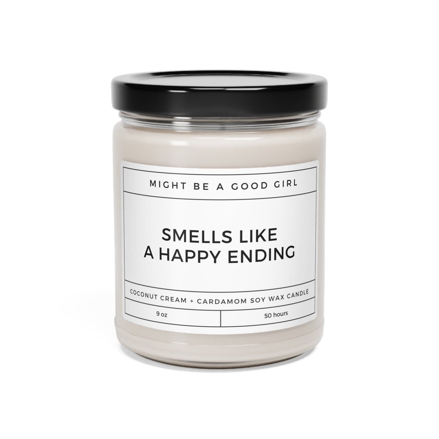 Printify Home Decor Coconut Cream + Cardamom / 9oz Smells Like A Happy Ending Scented Candle