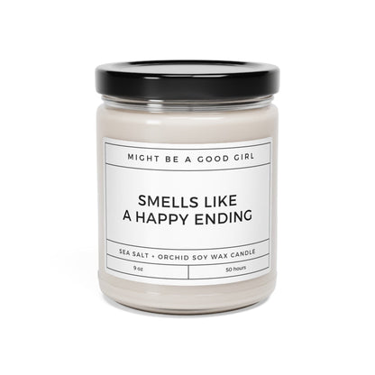 Printify Home Decor Sea Salt + Orchid / 9oz Smells Like A Happy Ending Scented Candle